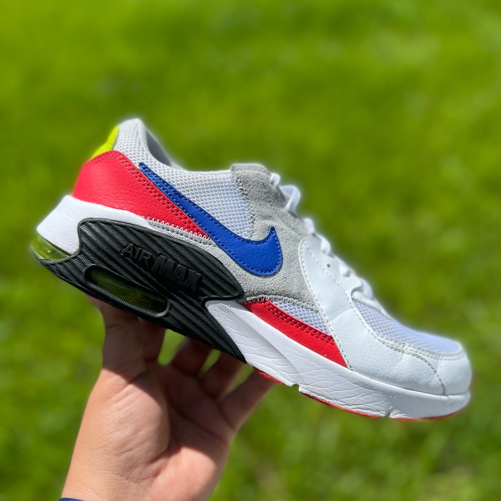 Nike Air Max Excee GS 7Y White Cactus Red Blue CD6894 101